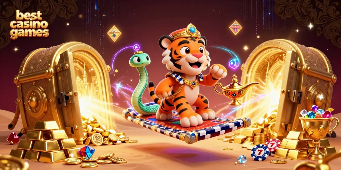 Experience the best casino games in an energetic scene with dazzling graphics and vibrant characters.