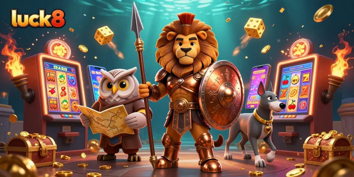 Experience luck8 with a vibrant scene of jackpot excitement and winning action in a casino