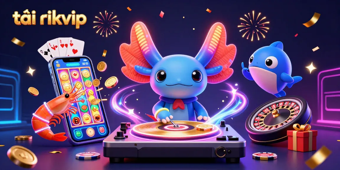 Experience thrilling gameplay with tải rikvip featuring an underwater party scene full of vibrant casino elements and lively characters.