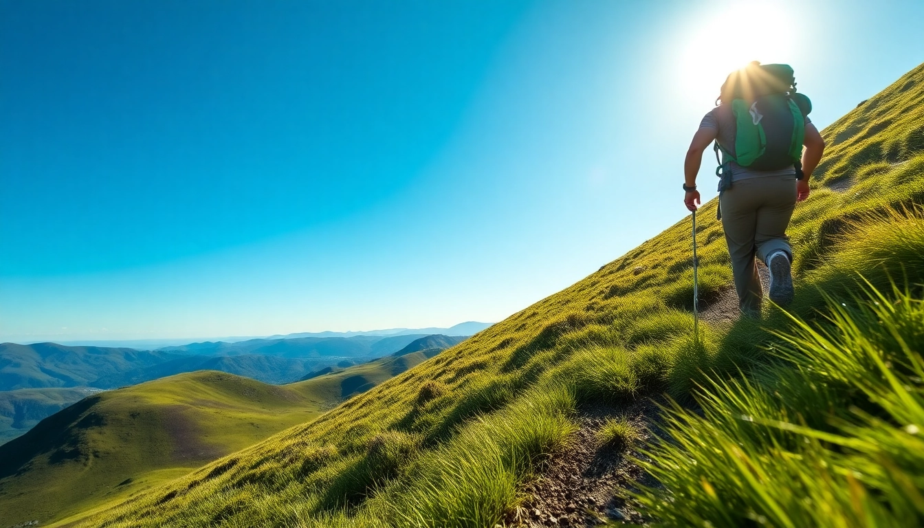 Hiker on the Kerry Way Fernwanderweg showcasing the vibrant landscape and adventure spirit.