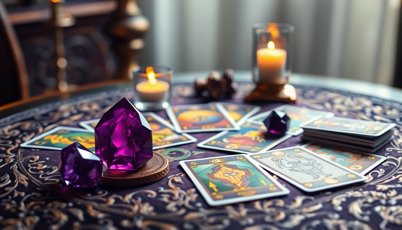 Entdecken Sie die tarotkarten bedeutung in einer faszinierenden Kartenlesung mit symbolischen Elementen.