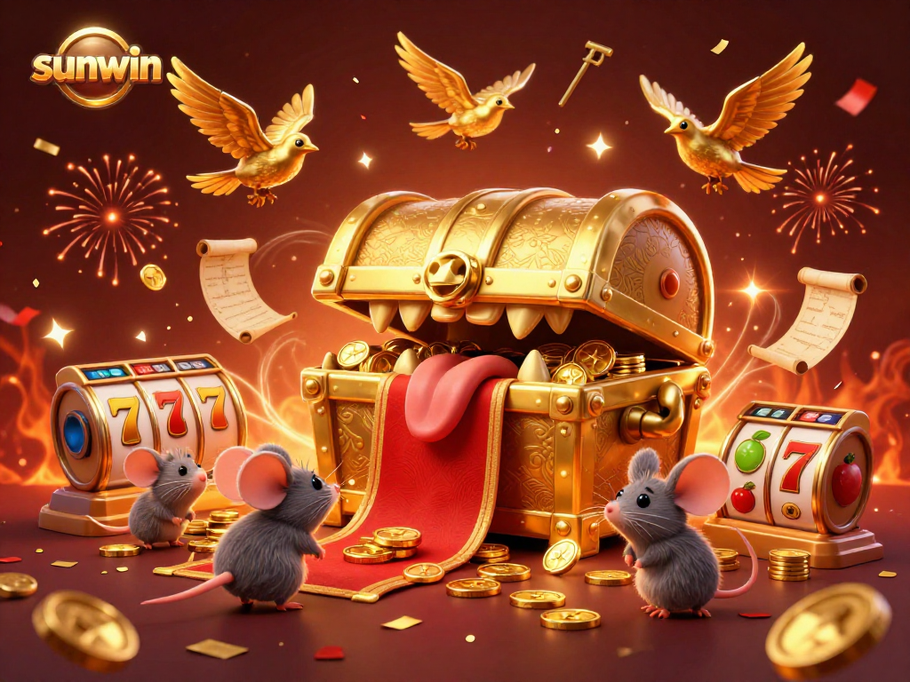Spin the reels with sunwin at our vibrant casino adorned with festive symbols and treasures!