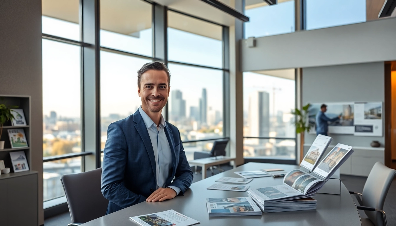 Immobilienmakler Frankfurt Preungesheim berät Kunden in modernem Büro-Setting.