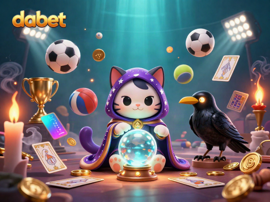 Engage with dabet's dynamic gaming atmosphere featuring characters and sports elements.
