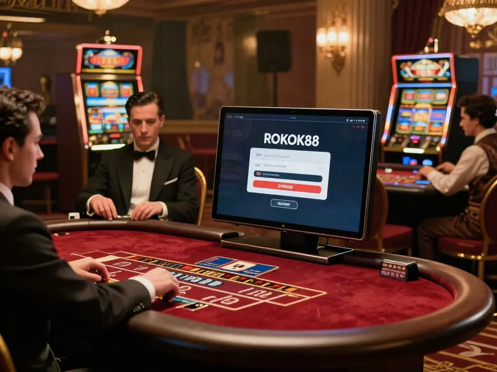 Experience ROKOK88 login in a lavish casino themed around classic mafia culture.