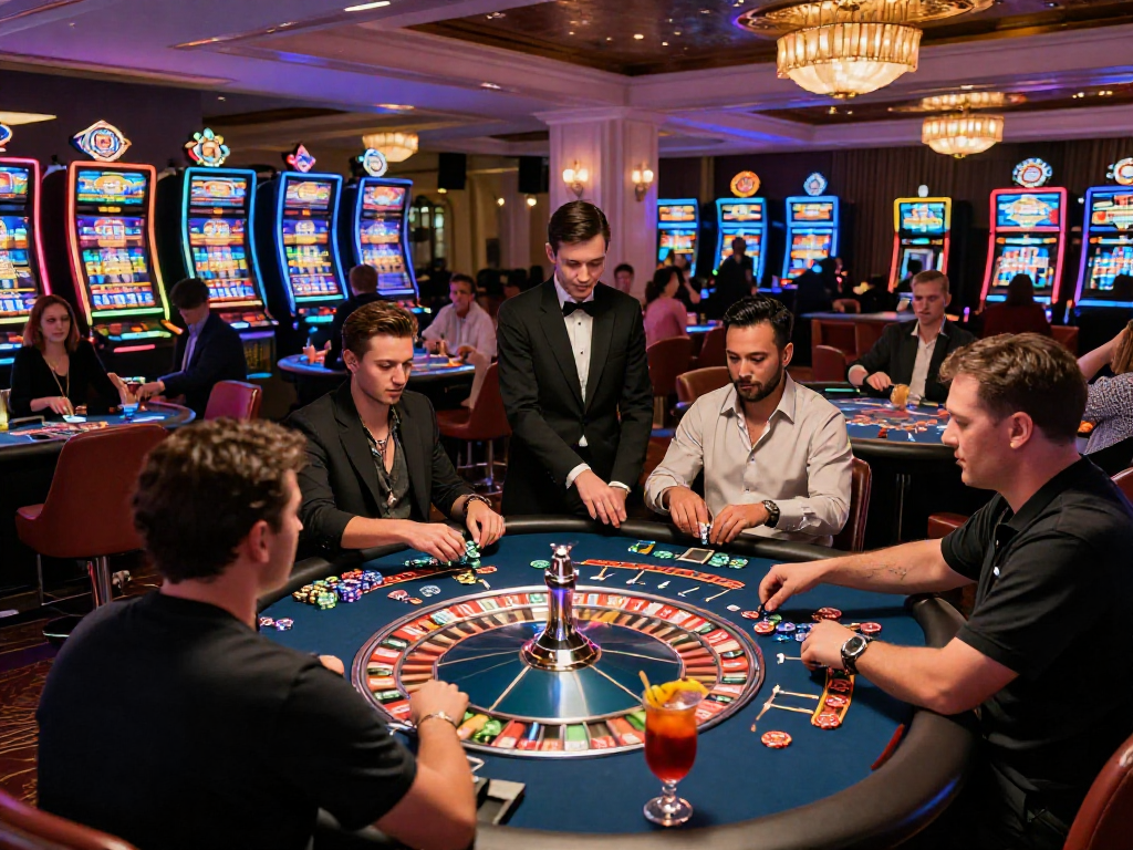 Exciting gambling experience at a casino featuring vin888 gaming action.