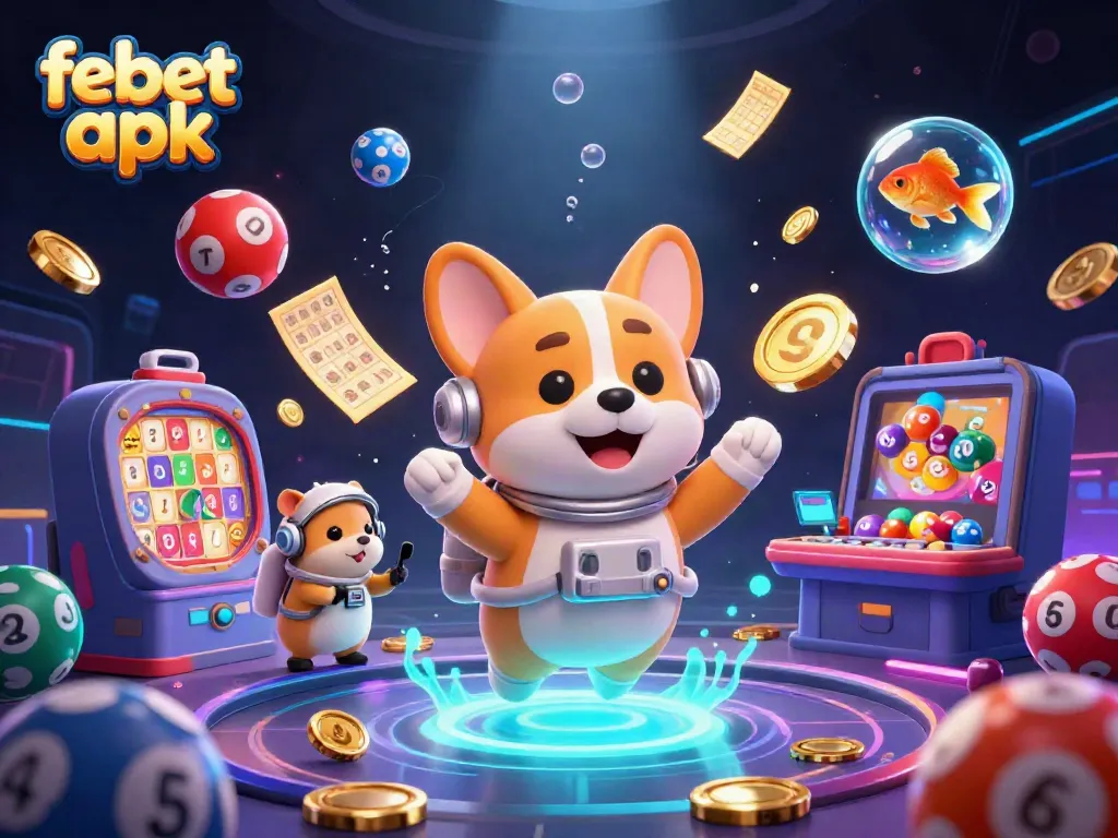 Experience thrilling wins with the febet apk showcasing vibrant casino elements in a dynamic space setting.