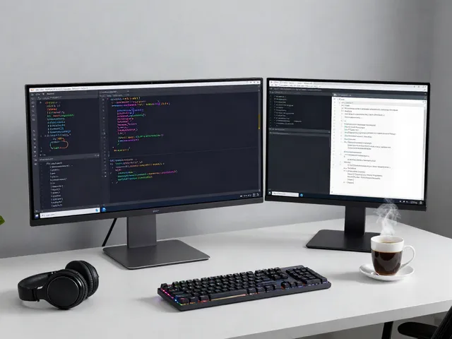 SCR code analysis in a modern developer's workspace with advanced coding tools and software architecture.