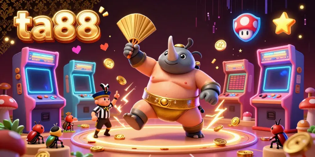 Experience thrilling action at ta88 with a beetle sumo champion in a dynamic casino setting.