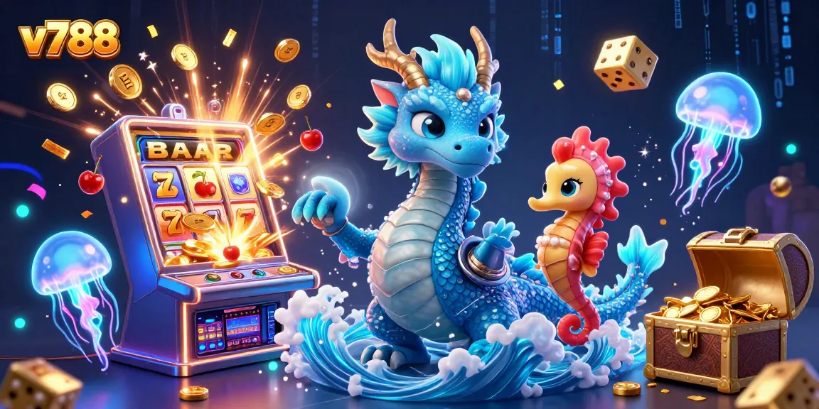 Experience thrilling gameplay at v788 with vibrant dragons, jackpots, and neon visuals in an immersive casino setting.