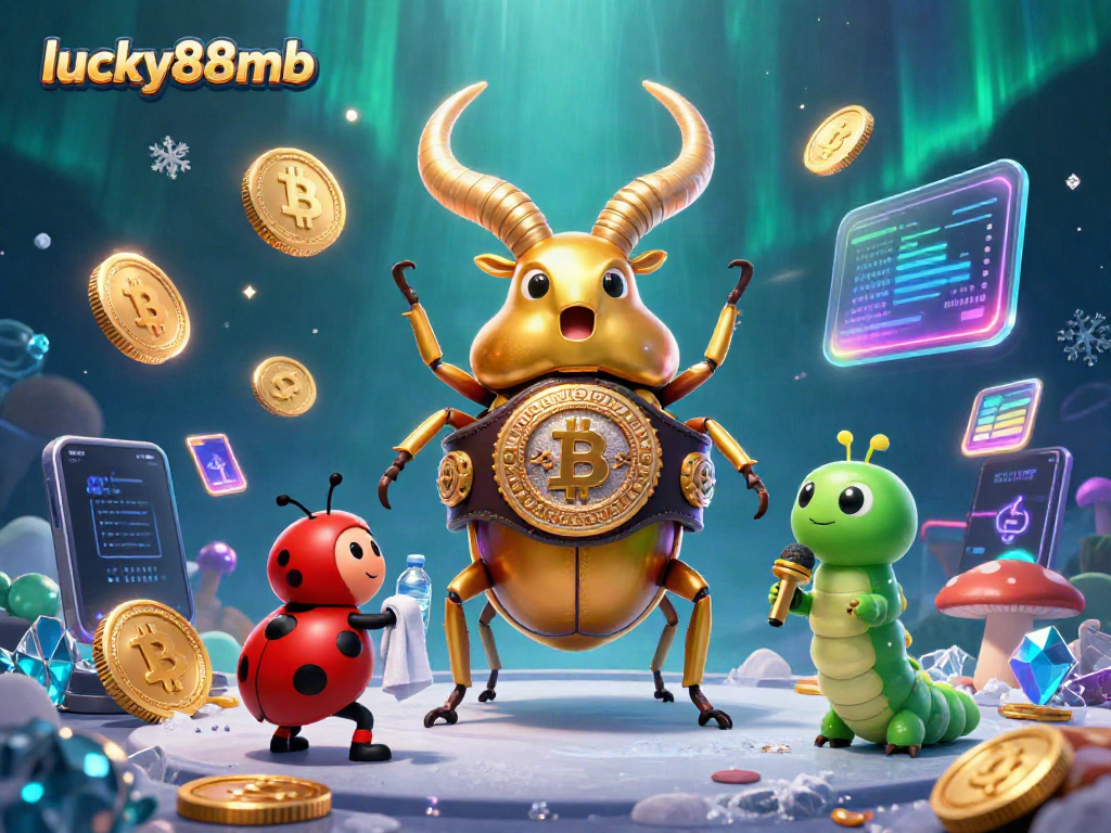 Experience thrilling action at lucky88mb with engaging gambling-themed characters and glowing digital currencies.