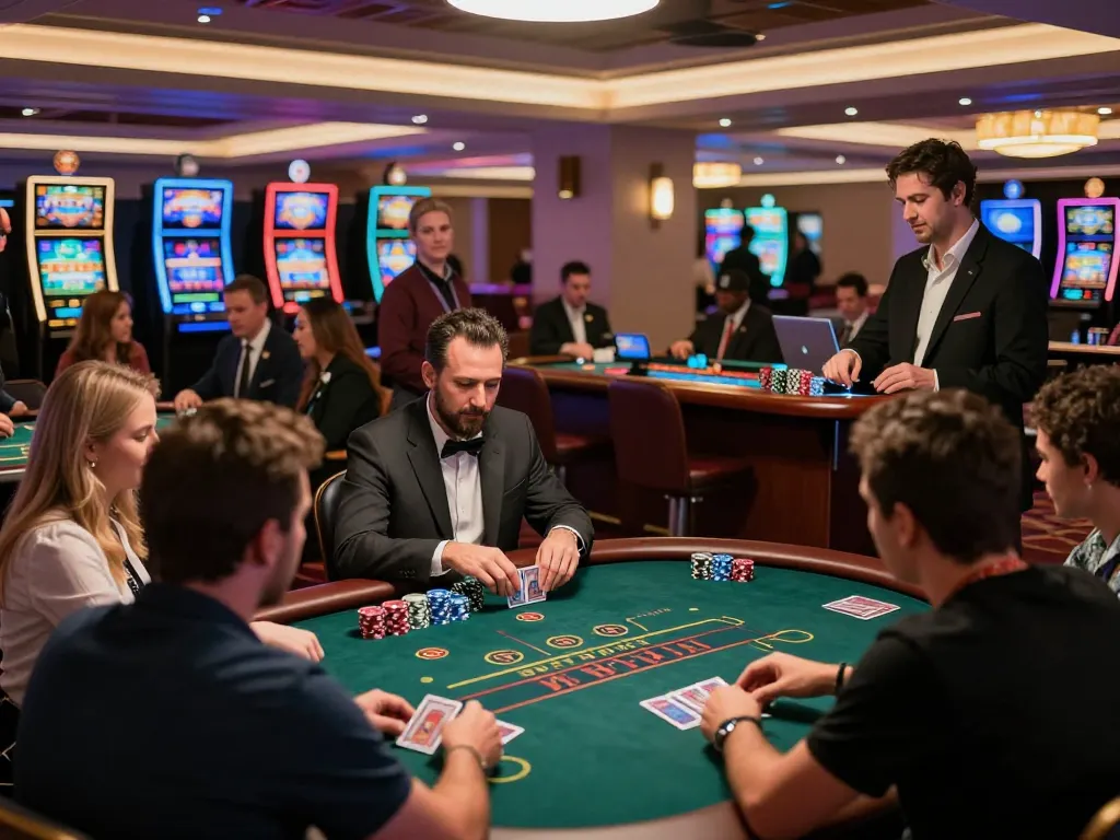 f168 players enjoying a thrilling blackjack game with focused strategies in a luxury casino atmosphere