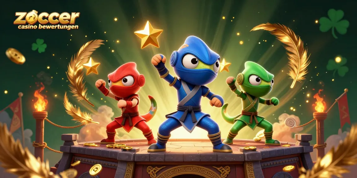 Experience thrilling action with zoccer casino bewertungen as chameleon ninjas synchronize martial arts in a dynamic casino-themed scene.