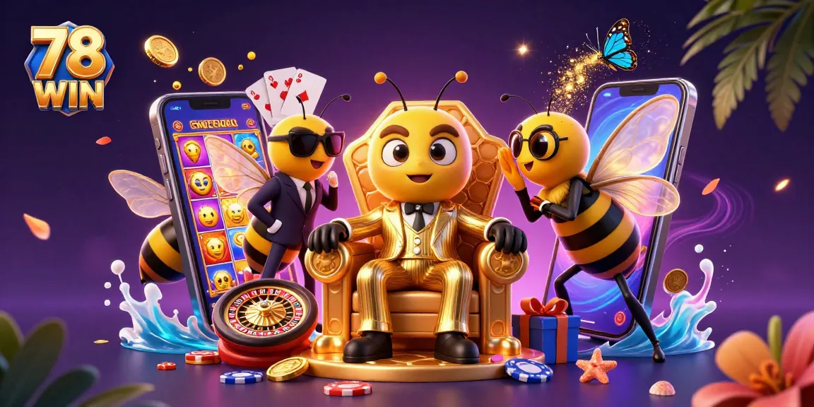 Experience the excitement of 78 WIN with vibrant slot games and stunning casino graphics.